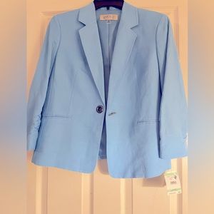 Kasper 8 Petite linen and polyester blazer